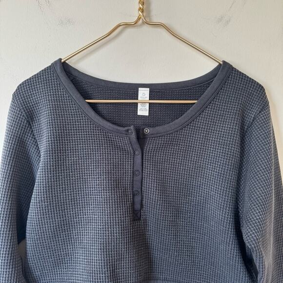 NWOT Aerie Offline Main Squeeze Charcoal Gray Seamless Thermal Crop Top XL - Picture 6 of 8